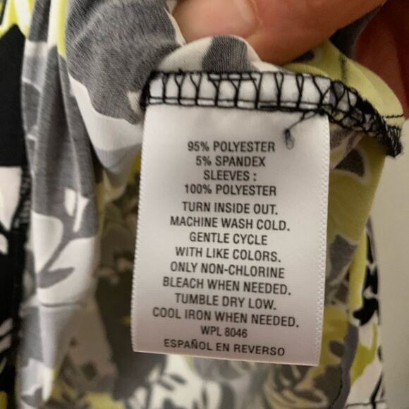 JM Collection, colorful long sleeved blouse, decorated with rhinestones,XL - Picture 10 of 10